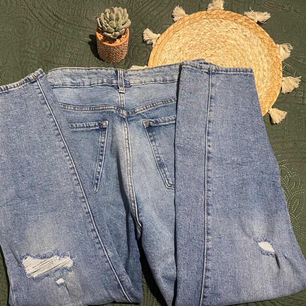 Old Navy Blue Jeans Distressed Style